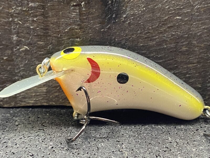 John Hott Lures - Hott Hicky - Custom Balsa Crankbait - Pro Lavender Shad  Color - Wood Bait Country