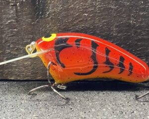 John Hott Lures - Hott Hicky - Custom Balsa Crankbait - Sunrise Craw Color