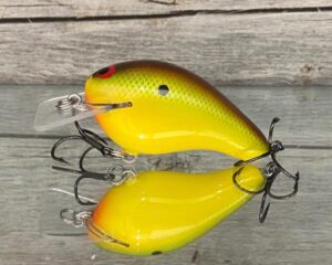 Black Label Balsa - Head Hunter - Custom Balsa Squarebill Crankbait - Chartreuse Classic Color - Zoom WEC E-2