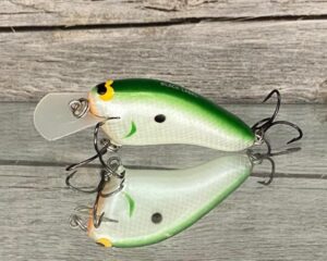 Black Label Balsa - Hickster - Balsa Crankbait - Lime Shad Color - Zoom WEC Hicky