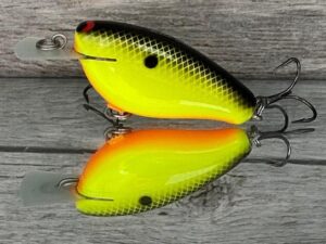 Black Label Balsa - Bacon - Balsa Crankbait - Chartreuse Black Back Color