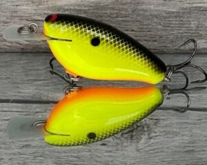 Black Label Balsa - Bacon - Balsa Crankbait - Chartreuse Black Back Color