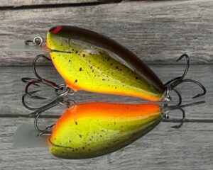Black Label Balsa - Bacon - Balsa Crankbait - Chartreuse Root Beer Color