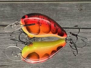 Black Label Balsa - Rumble - Custom Balsa Crankbait - 3 Alarm Craw Color