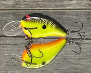 Black Label Balsa - Rumble - Custom Balsa Crankbait - Chartreuse Black Back Color