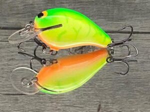 Black Label Balsa - Rumble - Custom Balsa Crankbait - Lime Coach Dog Color