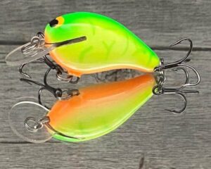 Black Label Balsa - Rumble - Custom Balsa Crankbait - Lime Coach Dog Color