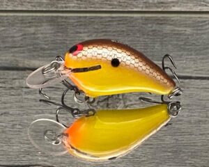Black Label Balsa - Rumble - Custom Balsa Crankbait - Spicy Mustard Color