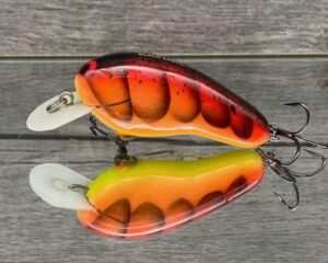 Black Label Balsa - Sandman - Custom Balsa Crankbait - 3 Alarm Craw Color - Zoom WEC Sand Flea