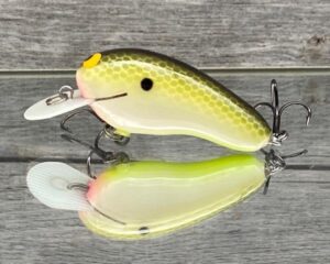 Black Label Balsa - Sandman - Custom Balsa Crankbait - Bone Shad Color - Zoom WEC Sand Flea