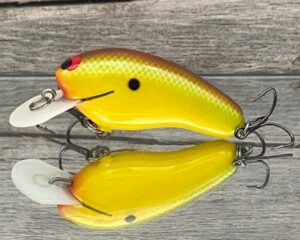 Black Label Balsa - Sandman - Custom Balsa Crankbait - Chartreuse Classic Color - Zoom WEC Sand Flea