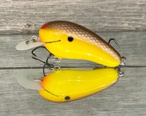 Black Label Balsa - Sandman - Custom Balsa Crankbait - Spicy Mustard Color - Zoom WEC Sand Flea