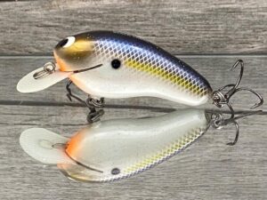 Black Label Balsa - Sandman - Custom Balsa Crankbait - Threadfin Shad Pearl Color - Zoom WEC Sand Flea
