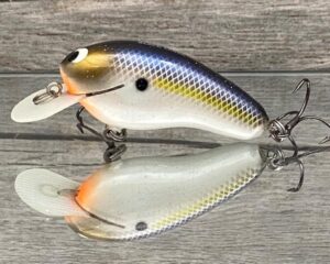 Black Label Balsa - Sandman - Custom Balsa Crankbait - Threadfin Shad Pearl Color - Zoom WEC Sand Flea