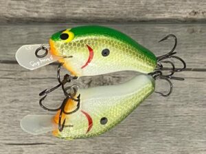 Greenfish Tackle - Stray Dog - Custom Balsa Crankbait - Green Citrus Color