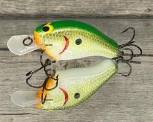 Greenfish Tackle - Stray Dog - Custom Balsa Crankbait - Green Citrus Color