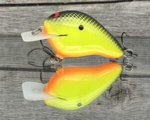 Black Label Balsa - CBS 1 - Balsa Squarebill Crankbait - Chartreuse Black Back Color - Bagley B1