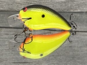 Black Label Balsa - Ricochet - Custom Balsa Crankbait - Chartreuse Black Back Color