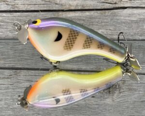 Black Label Balsa - Tease - Custom Balsa Topwater Prop Bait - Bluegill Color