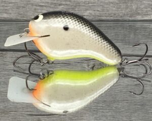 Black Label Balsa - CBS 2 - Custom Balsa Squarebill Crankbait - Hot Shad Color- Bagley B2