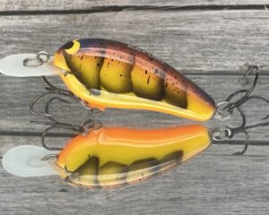 Black Label Balsa - Little Cliffie - Custom Balsa Crankbait - Spring Craw Color