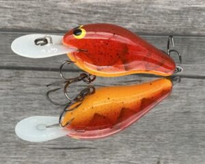 Greenfish Tackle - GT6 - Custom Balsa Crankbait - Fire Craw Color