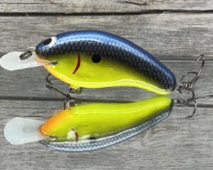 Greenfish Tackle - G-Flat Shallow - Custom Balsa Crankbait - Chartreuse Shad Color