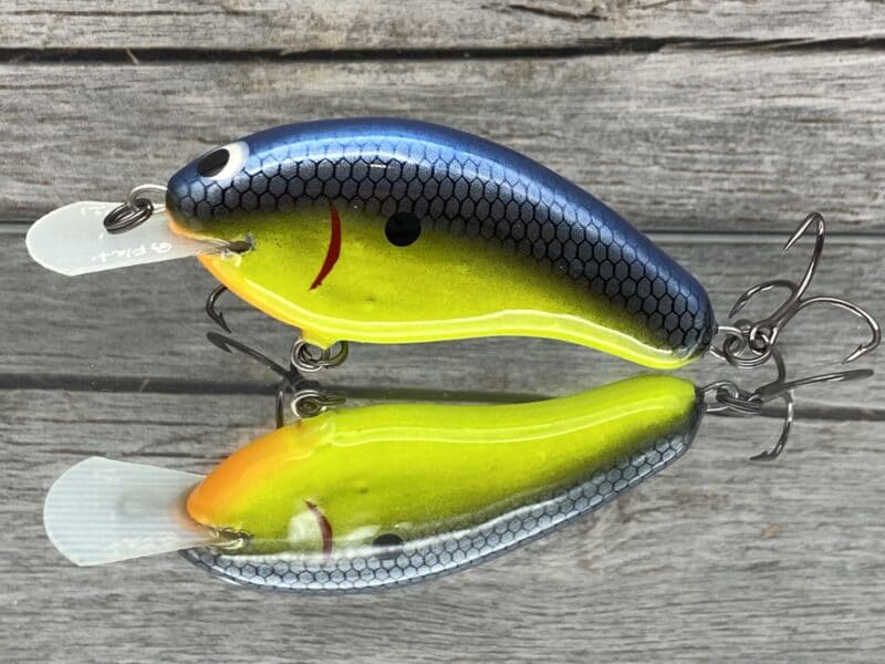 Greenfish Tackle - G-Flat Shallow - Custom Balsa Crankbait - Chartreuse  Shad Color - Wood Bait Country