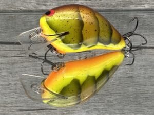 Black Label Balsa - Ricochet Jr. - Custom Balsa Crankbait - Rotten Craw Color