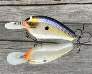 Black Label Balsa - Little Cliffie - Custom Balsa Crankbait - Threadfin Shad Pearl Color