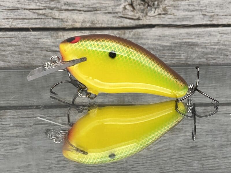 Black Label Balsa - BL 1.5 - Balsa Squarebill - Chartreuse Classic Color -  RC 1.5 - Wood Bait Country