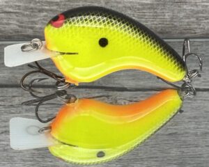 Black Label Balsa - Potbelly - Hybrid Squarebill Crankbait - Chartreuse Black Back Color