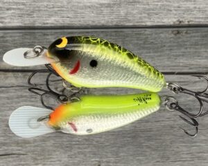 Black Label Balsa - Little Cliffie - Signature Series Crankbait - Foiled Piebald Plemmons Color