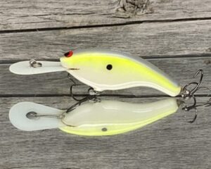 Black Label Balsa - Slim DD Series - Custom Balsa Crankbait - Chartreuse Illusion