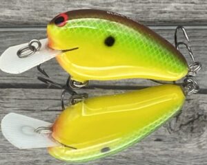 Black Label Balsa - Peanut - Balsa Crankbait - Chartreuse Classic Color - Zoom WEC Mutt