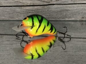 Black Label Balsa - CBS 1 - Balsa Squarebill Crankbait - Fire Tiger Color - Bagley B1