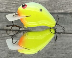 Black Label Balsa - CBS 1 - Balsa Squarebill Crankbait - Chartreuse Powder Blue Color - Bagley B1