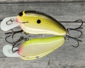 Black Label Balsa - Rattling Peanut - Balsa Crankbait - Bone Shad Color