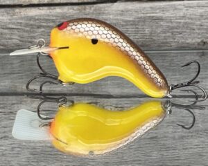 Black Label Balsa - Potbelly - Hybrid Squarebill Crankbait - Spicy Mustard Color