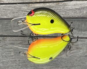 Black Label Balsa - Wreck - Balsa Squarebill - Chartreuse Black Back - Zoom WEC E-1