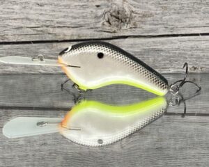 Black Label Balsa - Double D - Deep Diving Balsa Crankbait - Hot Shad Color