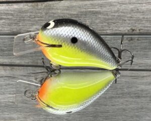 Black Label Balsa - Wreck Jr. - Custom Balsa Squarebill Crankbait - Chartreuse Magic Color