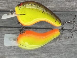Black Label Balsa - Potbelly - Hybrid Squarebill Crankbait - Chartreuse Root Beer Color