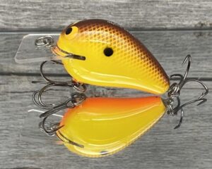 Black Label Balsa - Wreck Jr. - Custom Balsa Squarebill Crankbait - Hot Mustard Color