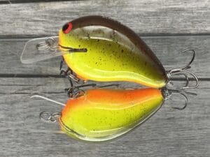 Black Label Balsa - Wreck - Balsa Squarebill - Chartreuse Root Beer Color - Zoom WEC E-1