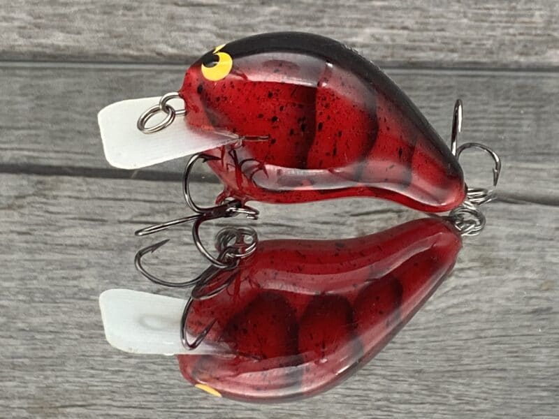 Black Label Balsa - CBS 1 - Balsa Squarebill Crankbait - Red Craw Color -  Bagley B1 - Wood Bait Country