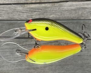Black Label Balsa - K II - Custom Balsa Crankbait - Chartreuse Black Back Color