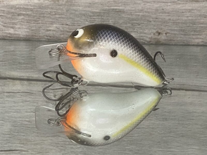 Black Label Balsa - Peanut - Balsa Crankbait - Threadfin Shad Pearl Color -  Zoom WEC Mutt - Wood Bait Country