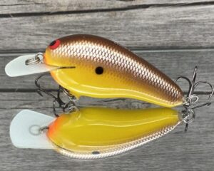 Black Label Balsa - Wobbler - Custom Balsa Crankbait - Spicy Mustard Color