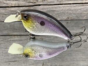 The Lure Forge - 2.5 Flatside - Balsa Crankbait - Lavender Shad Color